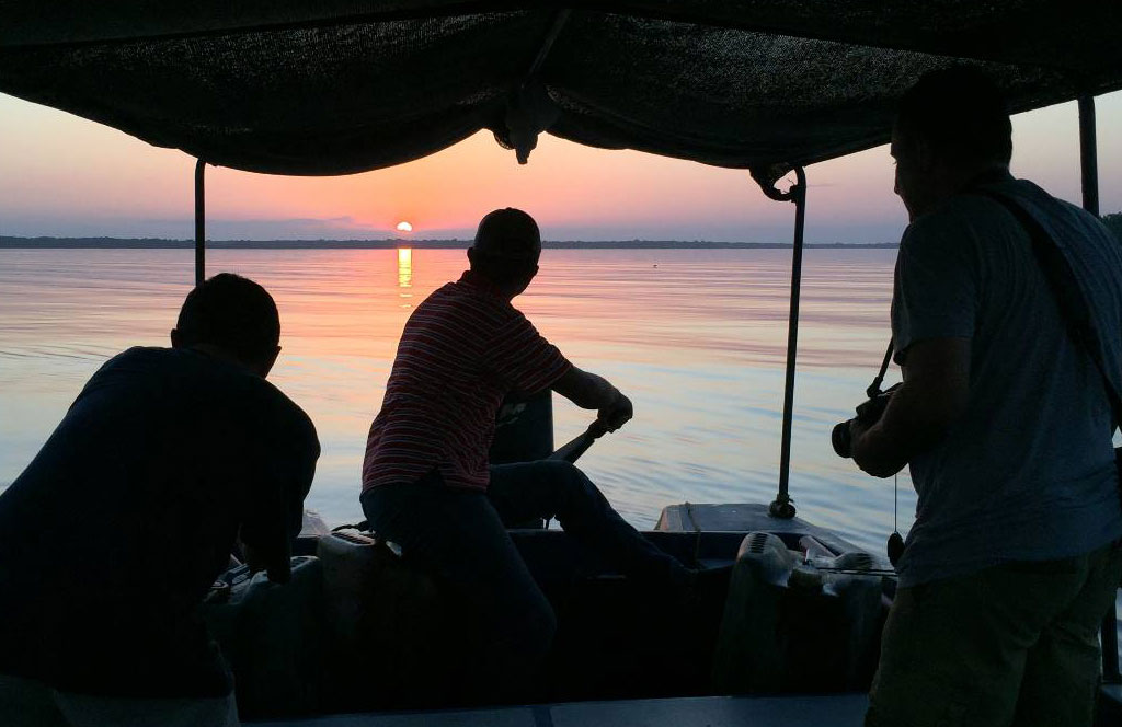 Vista del lago de Maracaibo desde uno de los Palafitos